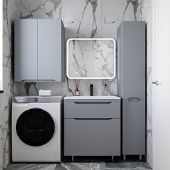 Style Line Мебель для ванной Марелла 70 Люкс Plus антискрейтч серая матовая – фотография-2